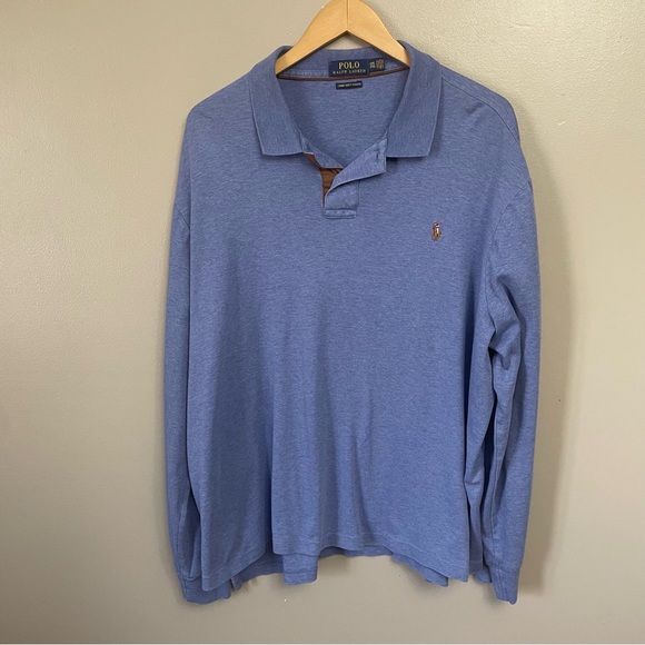 Ralph Lauren Other - Ralph Lauren Polo Shirt Mens XXL Pima Soft Touch Long Sleeve Cotton blue